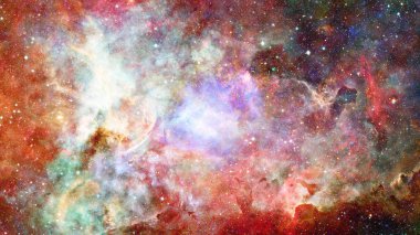 Nebula ve yıldızlar uzayda. Bu görüntünün elementleri NASA tarafından desteklenmektedir.