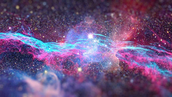Nebulosa Estrellas Espacio Exterior Imagen Retocada Con Dof Pequeño Elementos — Foto de Stock