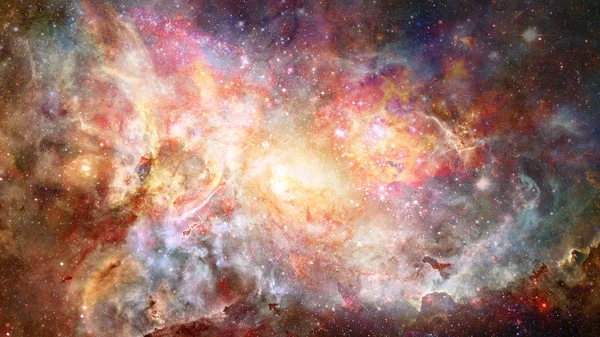 太空中的星云和螺旋星系 美国航天局提供的这一图像的要素 — 图库照片