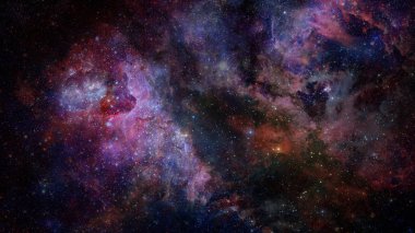 Galaksi ve nebula. Bu görüntünün elementleri NASA tarafından desteklenmektedir
