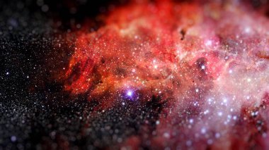 Bilimsel arka plan - galaxy ve boşluk bulutsu. Bilim kurgu sanat küçük Dof ile. Nasa tarafından döşenmiş bu görüntü unsurları