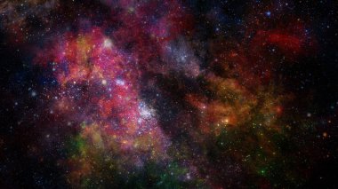 Renkli Nebulanın, galaksiler ve yıldızlar derin uzayda. Nasa tarafından döşenmiş bu görüntü unsurları.