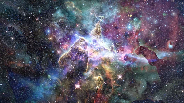 Mystic Mountain. Region in the Carina Nebula imaged by the Hubble Space Telescope. Elements of this image furnished by NASA.