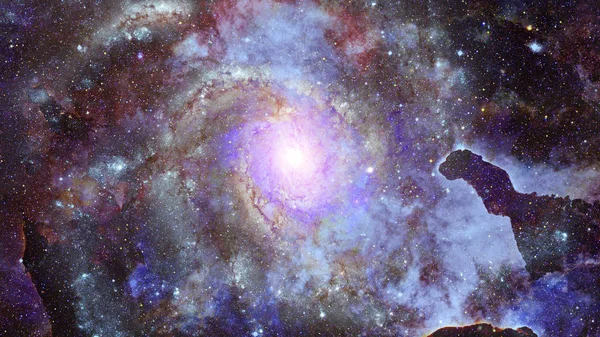 银河和星云 美国航天局提供的这一图像的要素 — 图库照片