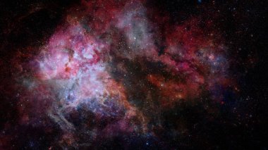 Galaksi ve nebula. Bu görüntünün elementleri NASA tarafından desteklenmektedir
