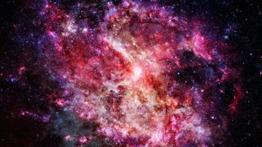 Yıldızlı ve nebulalı gece gökyüzü. Bu görüntünün elementleri NASA tarafından desteklenmektedir.