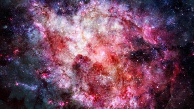 Uzaya karşı parlayan nebula ve yıldız alanı. Bu görüntünün elementleri NASA tarafından desteklenmektedir.