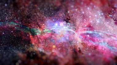 Evren yıldız, Bulutsusu ve galaxy ile dolu. Bilim kurgu sanat küçük Dof ile. Nasa tarafından döşenmiş bu görüntü unsurları