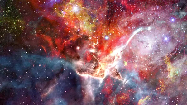 宇宙充满了恒星 星云和星系 这幅图像由美国国家航空航天局提供的元素 — 图库照片