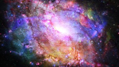 Nebula ve galaksi uzayda. Bu görüntünün elementleri NASA tarafından desteklenmektedir.