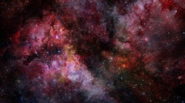 Evrenin arka plan. Yıldız kümesi ve Bulutsusu - uzayda bir bulut. Soyut astronomik gökada. Nasa tarafından döşenmiş bu görüntü unsurları.