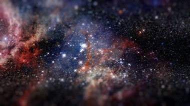 Karanlık bulutsu ve uzayda yıldız. Bilim kurgu sanat küçük Dof ile. Nasa tarafından döşenmiş bu görüntü unsurları.