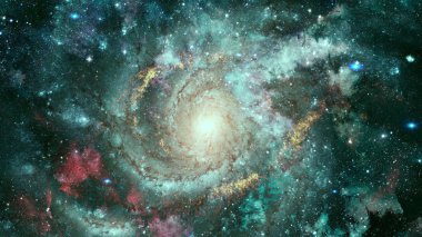 Derin uzay çok renkli Bulutsusu yıldızlar ve galaksiler. Nasa tarafından döşenmiş bu görüntü unsurları.