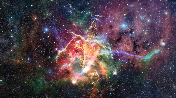 Mystic Berg Regionen Carinanebulosan Avbildade Rymdteleskopet Hubble Delar Denna Bild — Stockfoto
