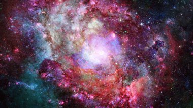 Nebula ve yıldızlar uzayda. Bu görüntünün elementleri NASA tarafından desteklenmektedir.