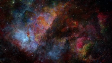 Güzel nebula ve galaksi. Bu görüntünün elementleri NASA tarafından desteklenmektedir.