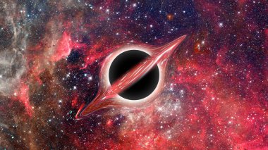 Kara delik. Bilim kurgu duvar kağıdı. Bu görüntünün elementleri NASA tarafından desteklenmektedir