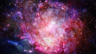 Renkli Bulutsusu ve evrendeki yıldızların açık yıldız kümesi. Nasa tarafından döşenmiş bu görüntü unsurları.