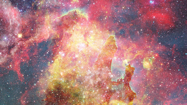 Supernova explosion with glowing nebula in the background. Elements of this image furnished by NASA.