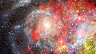 Bilimsel arka plan - galaxy ve boşluk bulutsu. Nasa tarafından döşenmiş bu görüntü unsurları