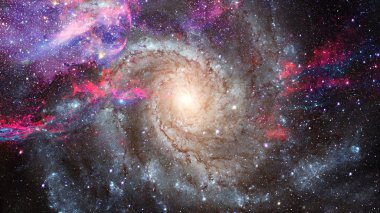 Bilimsel arka plan - galaxy ve boşluk bulutsu. Nasa tarafından döşenmiş bu görüntü unsurları