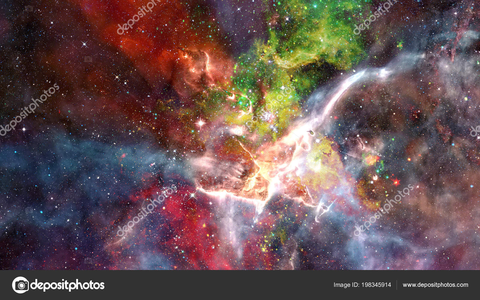 Univers Coloré Lumineux Abstrait Nébuleuse Nuit Ciel étoilé