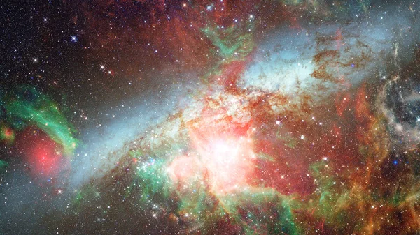 遥远星系中的恒星 尘埃和气体星云 Nasa提供的此图像的元素 — 图库照片