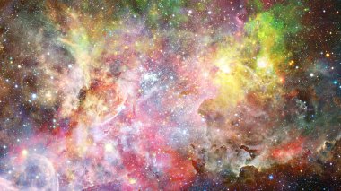 Renkli Nebulanın, galaksiler ve yıldızlar derin uzayda. Nasa tarafından döşenmiş bu görüntü unsurları.