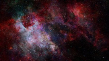 Nebula ve yıldızlar uzayda. Bu görüntünün elementleri NASA tarafından desteklenmektedir.