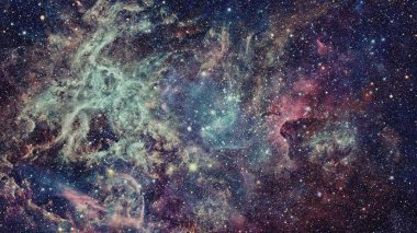 Galaksi ve nebula. Bu görüntünün elementleri NASA tarafından desteklenmektedir