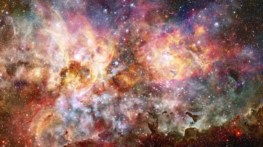 Parlayan dev nebula. Uzay arkaplanı. Bu görüntünün elementleri NASA tarafından desteklenmektedir