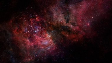 Nebula ve galaksiler uzayda. Bu görüntünün elementleri NASA tarafından desteklenmektedir.