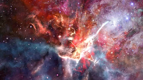 Universo cheio de nebulosa e galáxia. Elementos desta imagem fornecidos pela NASA — Fotografia de Stock