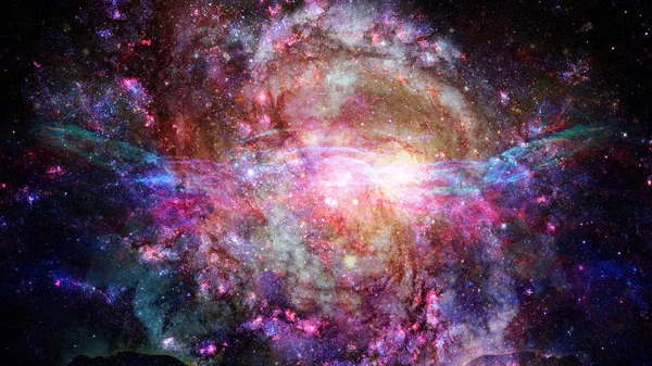 Starry βαθύ διάστημα - νεφέλωμα και γαλαξίας. Στοιχεία αυτής της εικόνας που παρέχονται από τη NASA. — Φωτογραφία Αρχείου