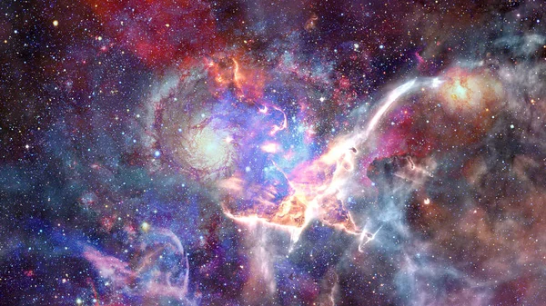 Nebuloasa şi stelele în spaţiu. Elemente ale acestei imagini furnizate de NASA — Fotografie, imagine de stoc