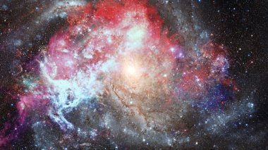 Galaksi ve nebula. Bu görüntünün elementleri NASA tarafından desteklenmektedir