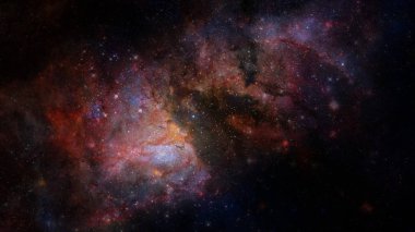 Starfield yıldız tozu ve nebula uzayı. Galaksi yaratıcı geçmişi. Bu görüntünün elementleri NASA tarafından desteklenmektedir.