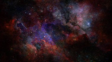 Derin uzayda nebulanın görüntüsü. Bu görüntünün elementleri NASA tarafından desteklenmektedir.