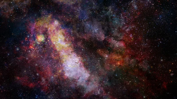 Bulutsusu renkli bulutlarda. Hubble Uzay Teleskobu kombine versiyonu. Nasa tarafından döşenmiş bu görüntü unsurları.