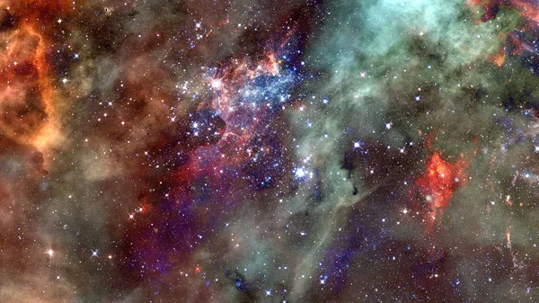 Fondo Cósmico Galaxias Con Nebulosa Polvo Estrellas Estrellas Brillantes Elementos — Foto de Stock
