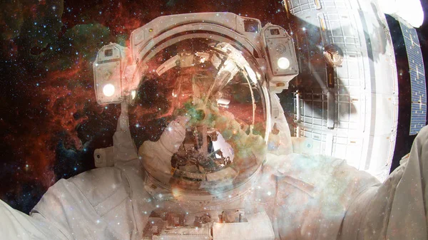 Astronaut Rymden Science Fiction Konst Delar Denna Bild Från Nasa — Stockfoto