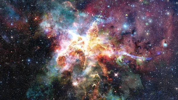 Mystic Mountain. Region in the Carina Nebula imaged by the Hubble Space Telescope. Elements of this image furnished by NASA.