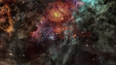 Derin uzayda nebulanın görüntüsü. Bu görüntünün elementleri NASA tarafından desteklenmektedir.