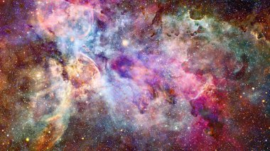 Nebula ve galaksiler uzayda. Bu görüntünün elementleri NASA tarafından desteklenmektedir.