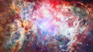 Güzel nebula ve galaksi. Bu görüntünün elementleri NASA tarafından desteklenmektedir.