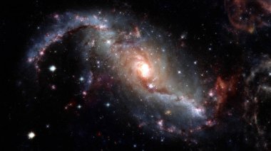 Uzaydaki sarmal galaksi. Bu görüntünün elementleri NASA tarafından desteklenmektedir.