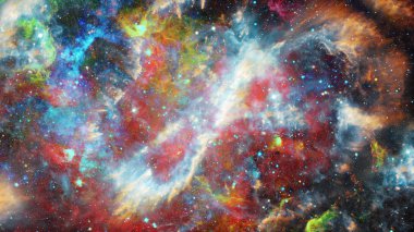 Galaksi ve nebula. Bu görüntünün elementleri NASA tarafından desteklenmektedir