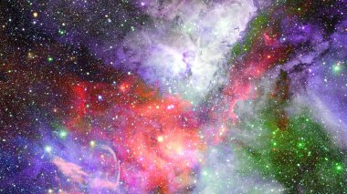 Nebula ve yıldızlar uzayda. Bu görüntünün elementleri NASA tarafından desteklenmektedir.