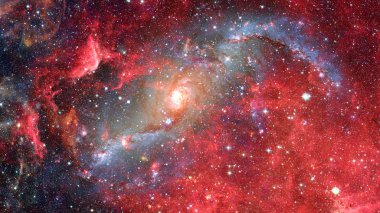 Uzaydaki sarmal galaksi. Bu görüntünün elementleri NASA tarafından desteklenmektedir.