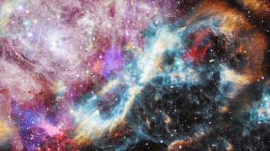 Bilimsel arka plan - galaxy ve boşluk bulutsu. Nasa tarafından döşenmiş bu görüntü unsurları